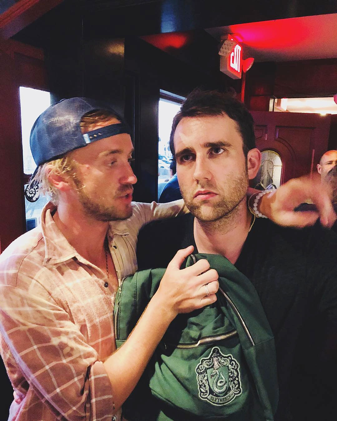 Tom Felton and Matthew Lewis Harry Potter Stars Reunite Over the Years