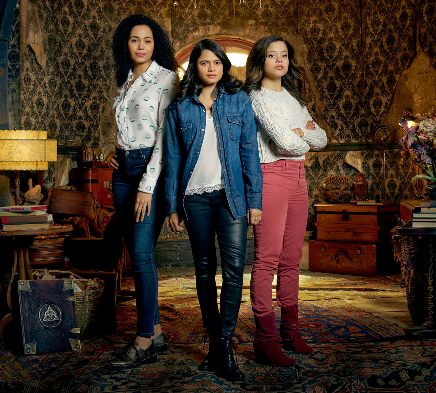 Madeleine Mantock Melonie Diaz and and Sarah Jeffery in the Charmed Reboot Charmed Drama Timeline