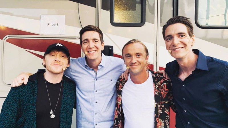 10 Rupert Grint Oliver Phelps James Phelps and Tom Felton June 2019 Harry Potter Stars Reunite Over the Years