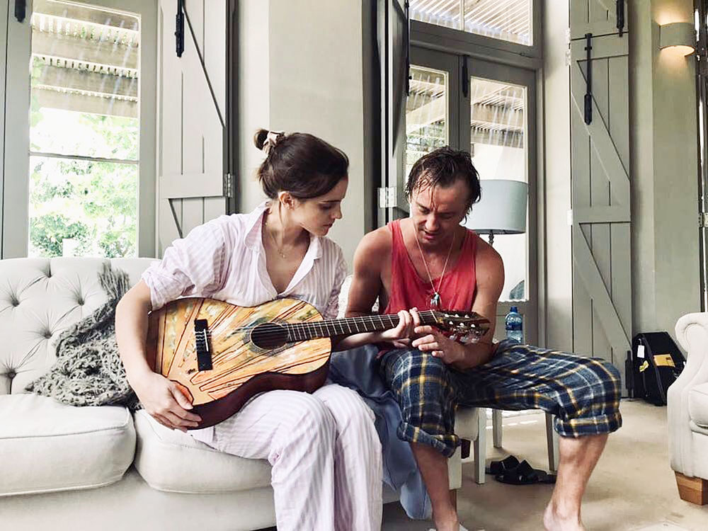Emma Watson and Tom Felton Playing Guitar Harry Potter Stars Reunite Over the Years