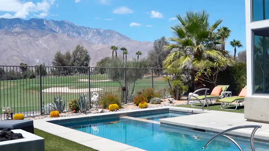 Backyard and Swimming Pool Scheana Shay Gives a Tour of Her Palm Springs Home