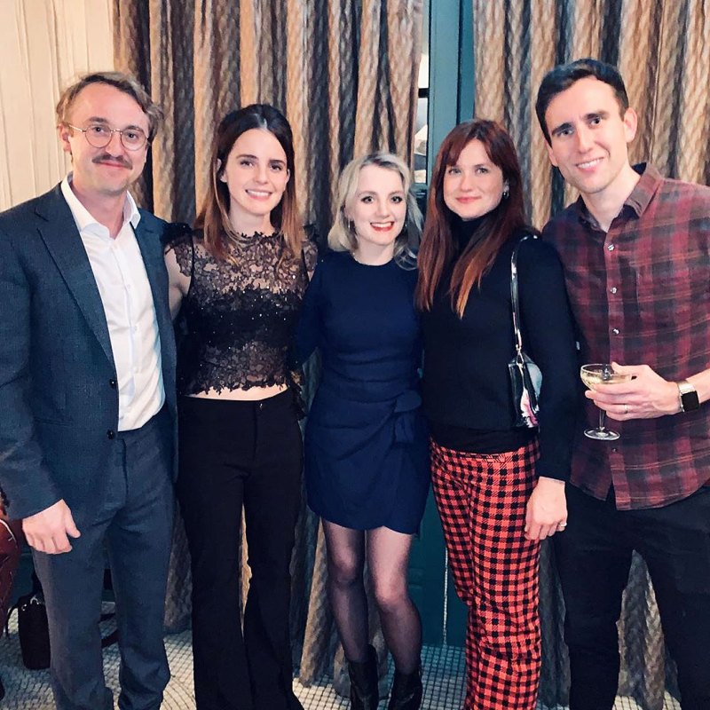 Tom Felton Emma Watson Evanna Lynch Bonnie Wright and Matthew Lewis Harry Potter Stars Reunite Over the Years