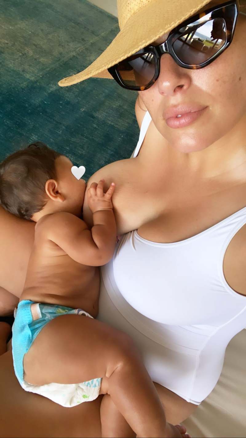 Bathing Suit Breast-Feeding! Ashley Graham's Nursing Album With Son Isaac
