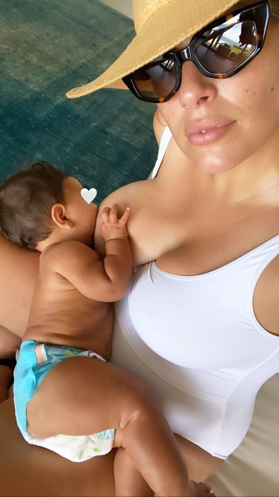 Bathing Suit Breast-Feeding! Ashley Graham's Nursing Album With Son Isaac