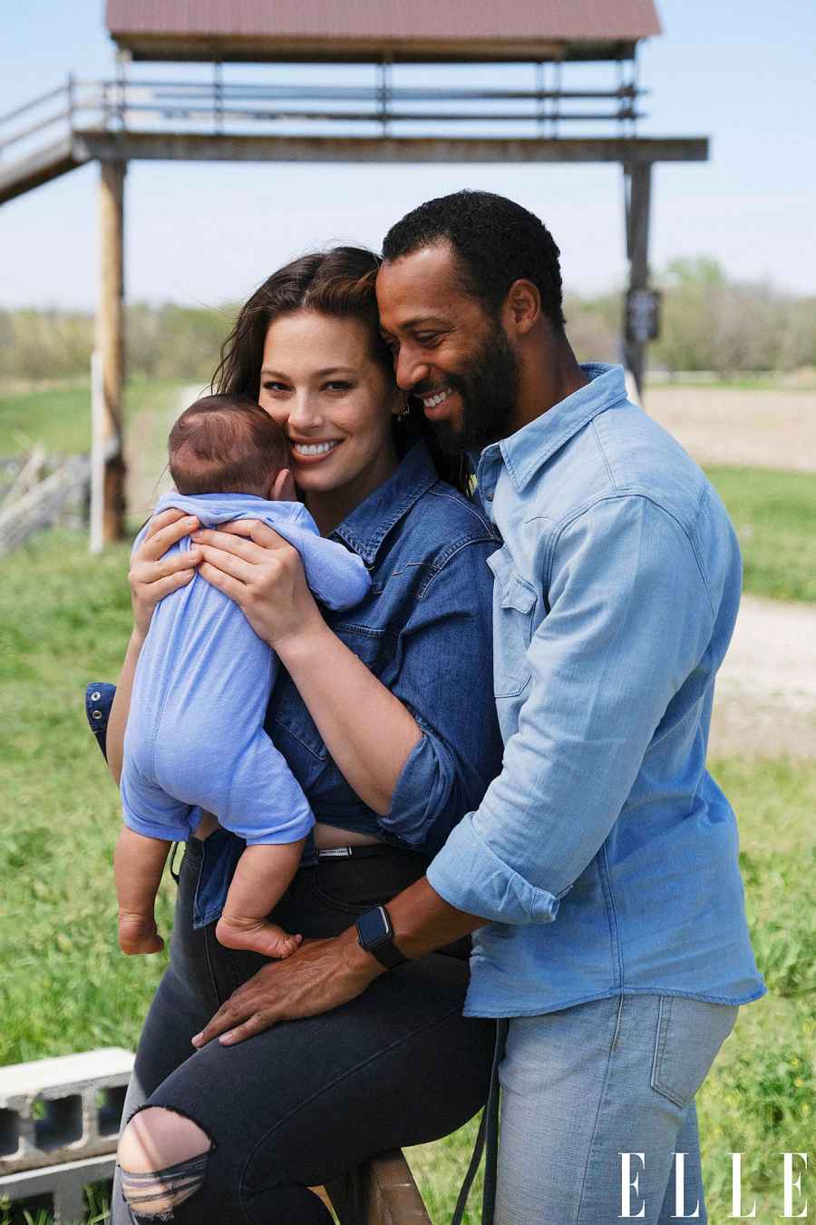 Ashley Graham Justin Ervin and son Isaac in Elle Ashley Graham Says Mom-Shaming Is Out of Control While Raising Son
