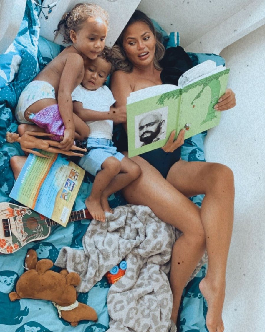 Chrissy Teigen John Legend’s Pics With Luna and Miles