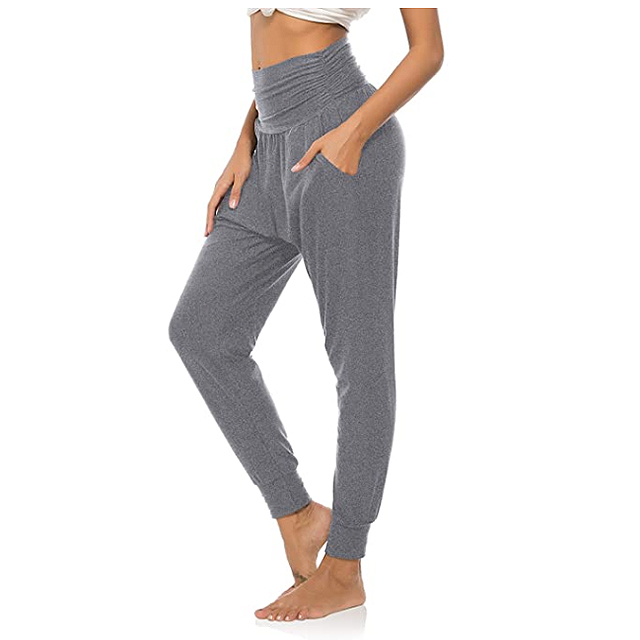 DIBAOLONG Women's Yoga Sweatpants Loose Workout Joggers (Light Grey)