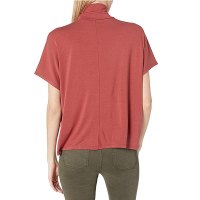 Daily Ritual Women's Soft Rayon Jersey Slouchy Pullover Top (Brick)