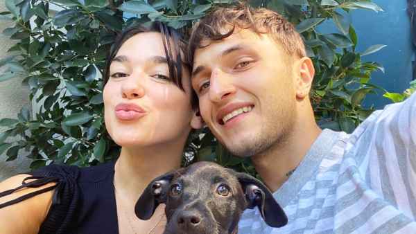 Dua Lipa and Boyfriend Anwar Hadid Adopt New Puppy Dexter
