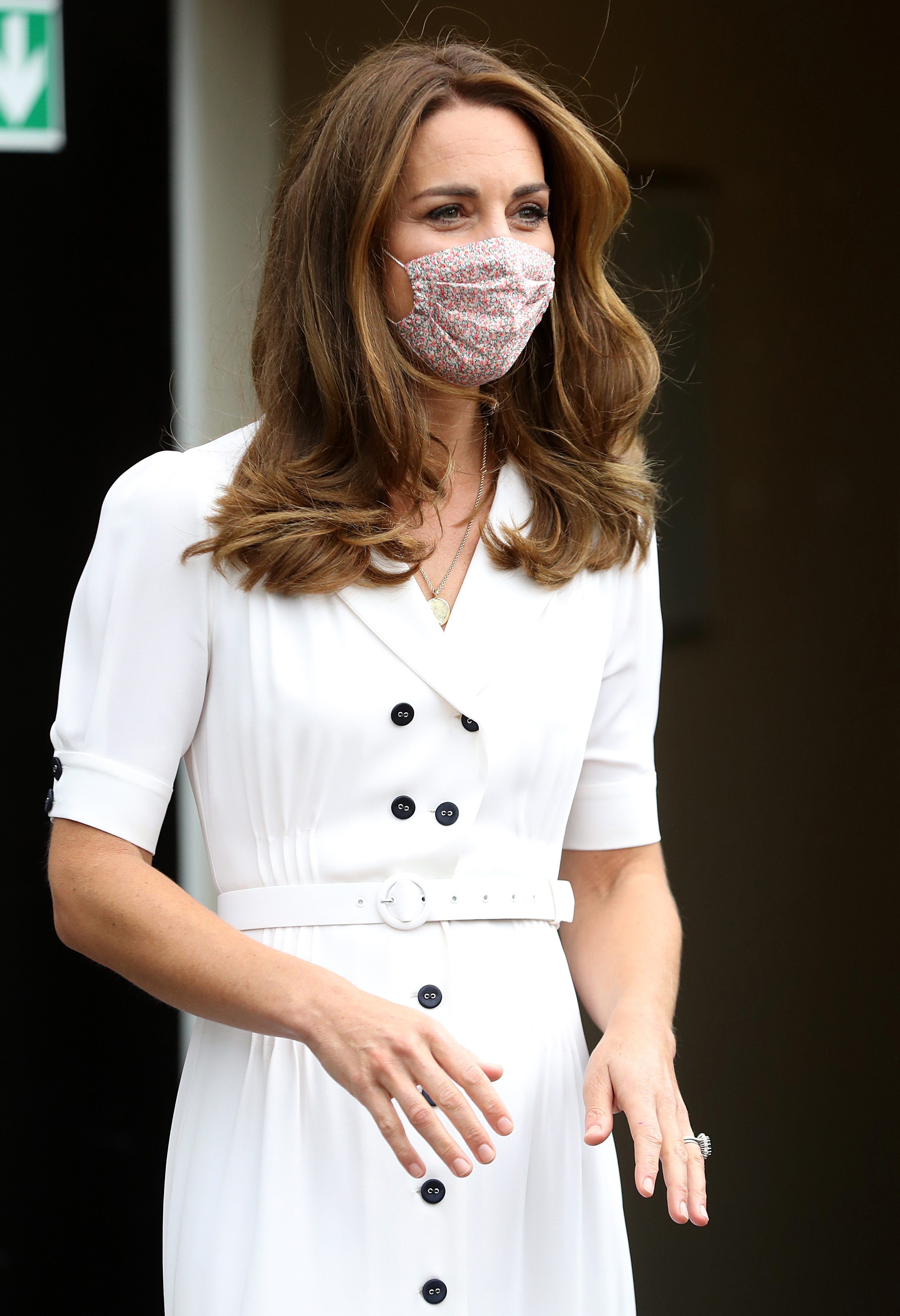 Duchess Kate Wears Floral Face Mask While Attending Event UK Kate Middleton