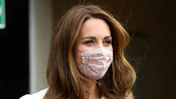 Duchess Kate Wears Floral Face Mask While Attending Event UK Kate Middleton