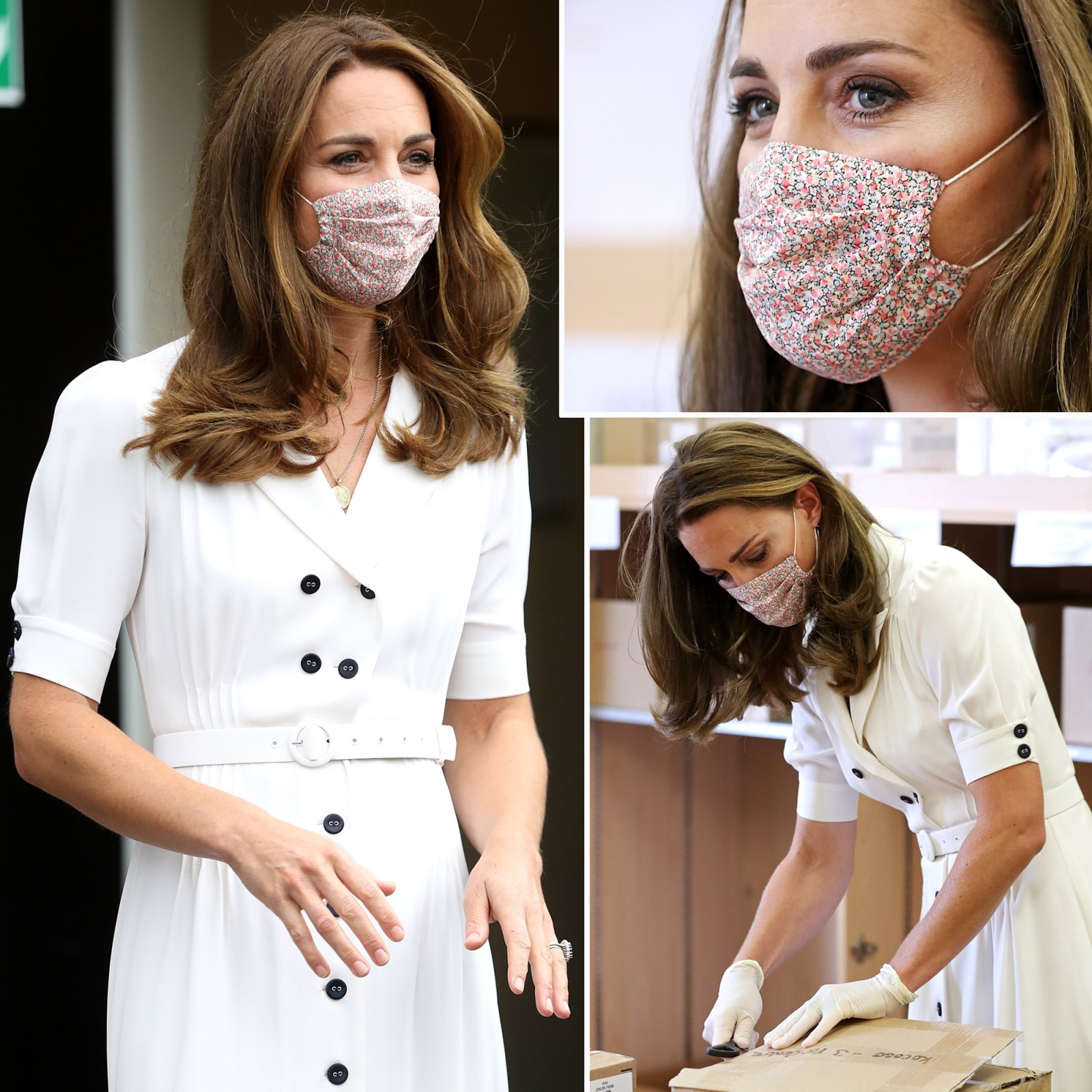 Duchess Kate Wears Floral Face Mask While Attending Event UK Kate Middleton
