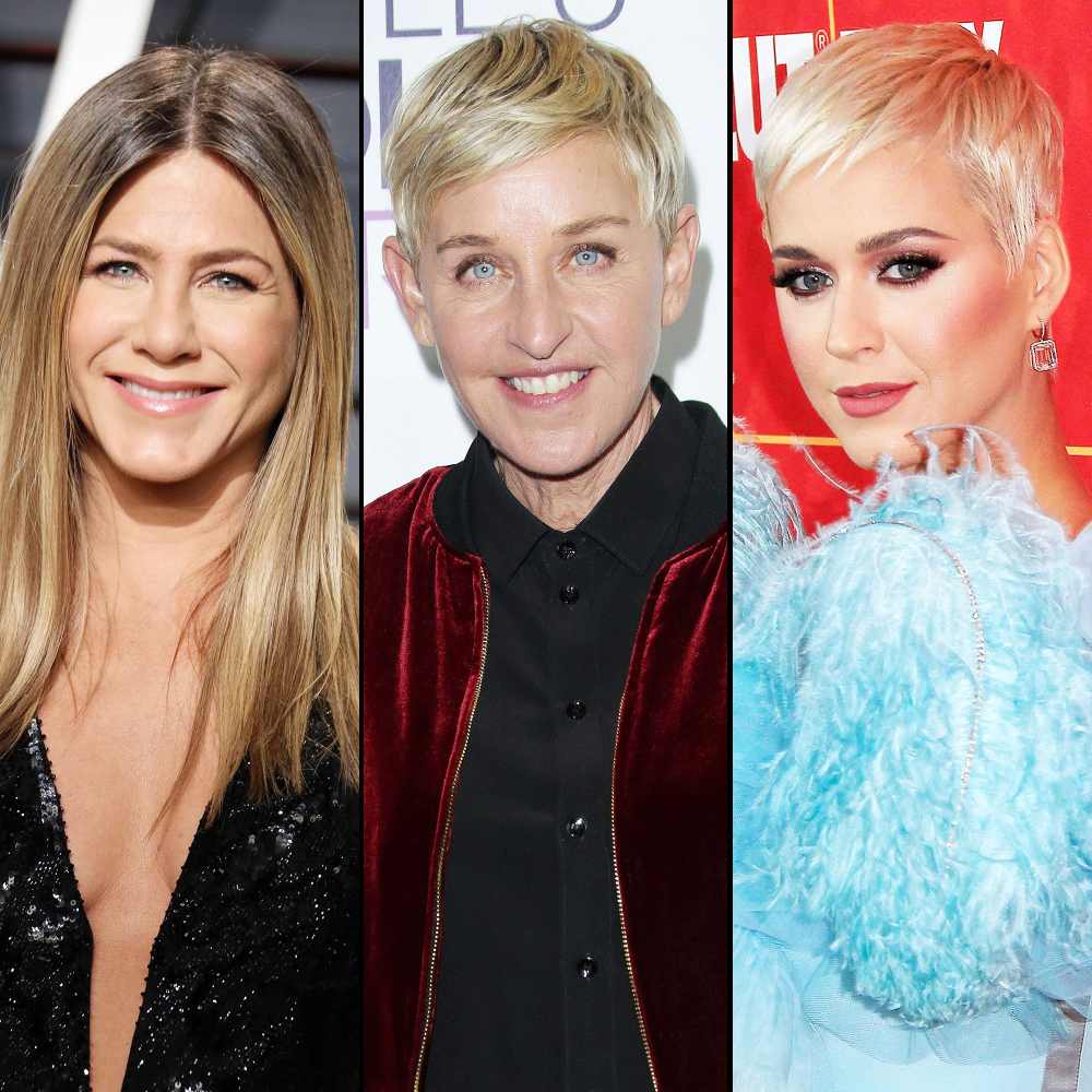 Jennifer Aniston Ellen DeGeneres and Katy Perry Ellen DeGeneres Inner Circle