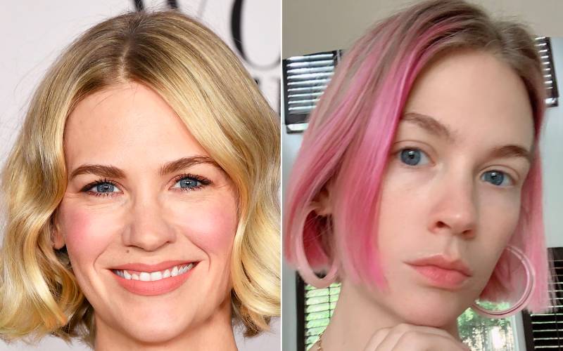 January Jones Now Has Pink Hair and It Looks Amazing