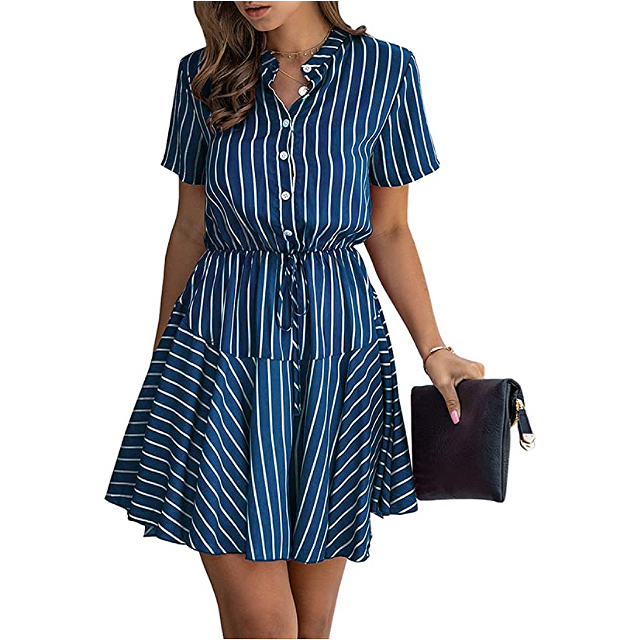 KIRUNDO Striped Dress Will Make You Feel Like a Retro Model | Us Weekly