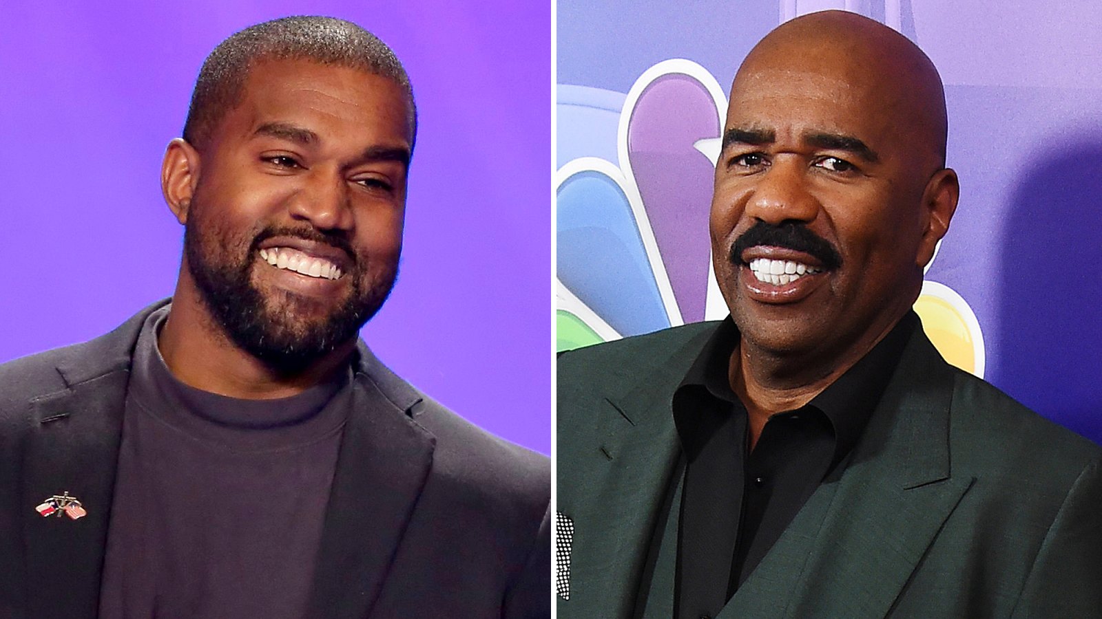 Kanye West Hangs With Steve Harvey After Family Drama