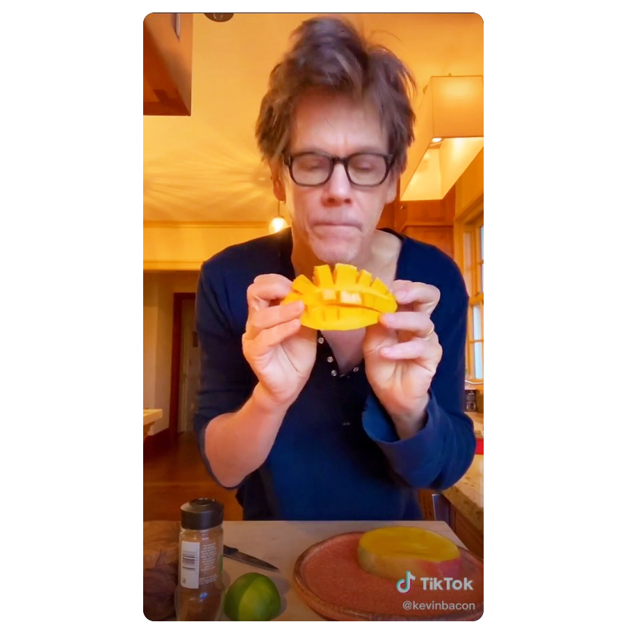 Kevin Bacon Gives Soothing Tutorial on His Favorite Way to Eat a Mango