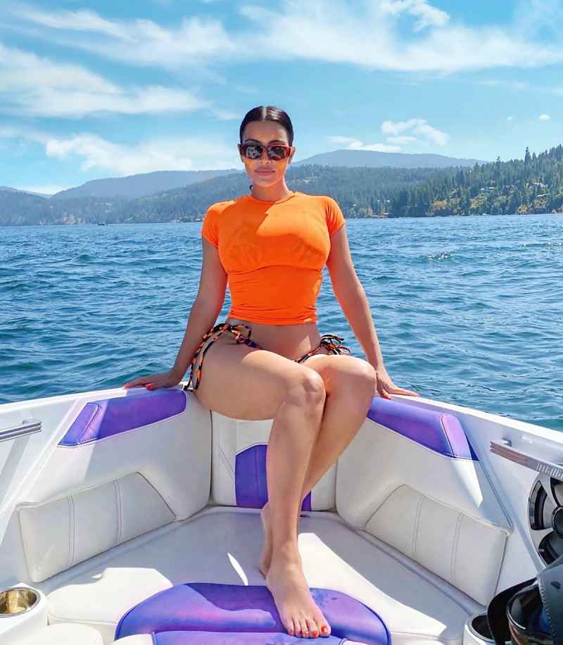 Kim Kardashian Puts Her Curves on Display in a Bright Bikini and Cover-Up
