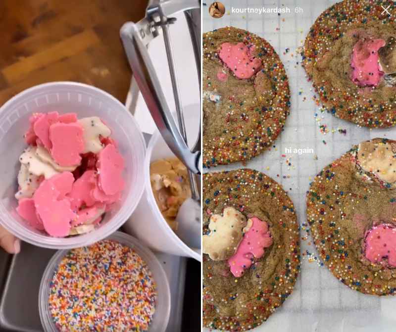 Kim Kardashian Makes Cookies With Colorful Animal Crackers