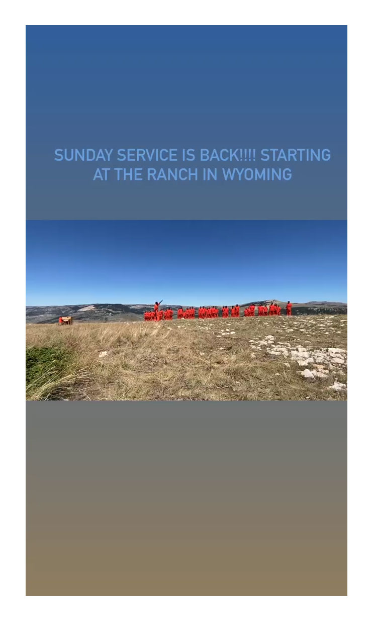 Kim Kardashian Supports Kanye West as He Resumes Sunday Service in Wyoming