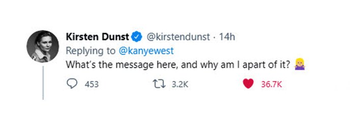 Kirsten Dunst Questions Why Kanye West Used Her Image Campaign Poster