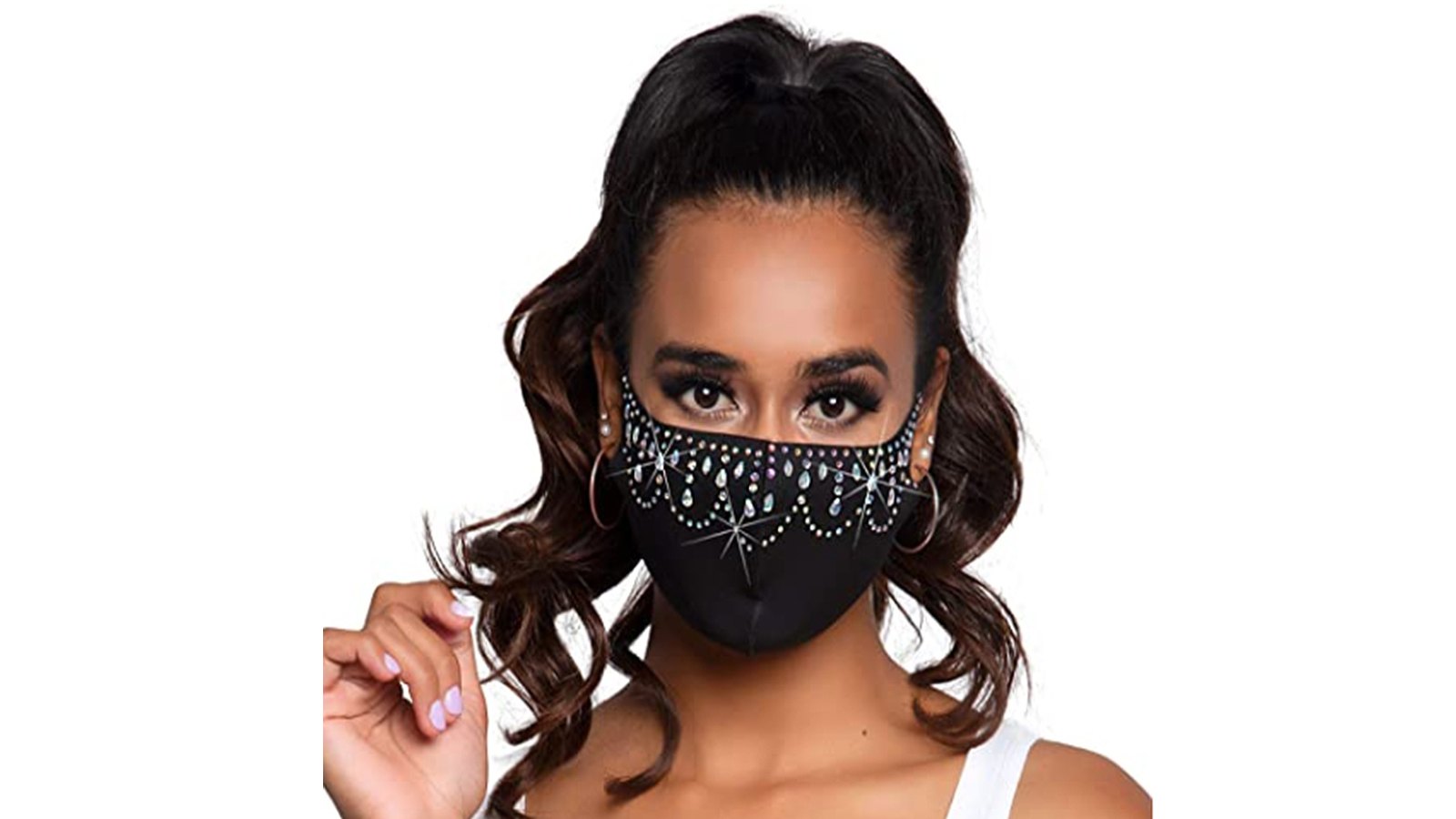Leg Avenue Rhinestone Fashionable Face Mask