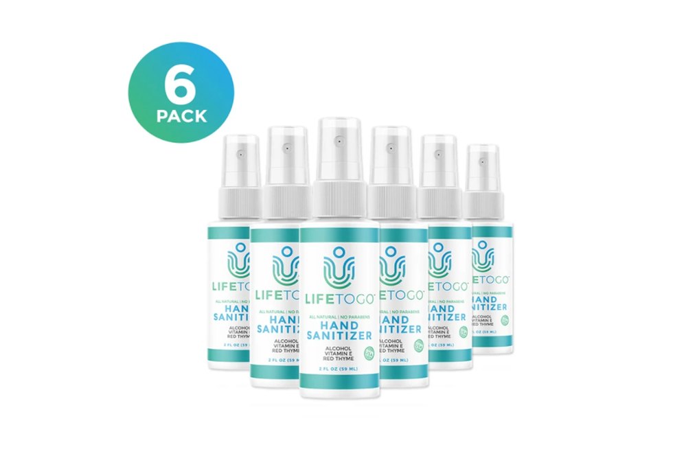 LifeToGo 2oz Spray Hand Sanitizer with Red Thyme Oil
