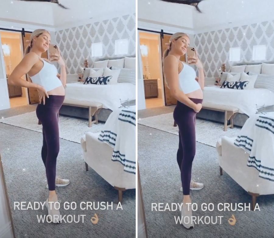 Lindsay Arnold baby bump workout