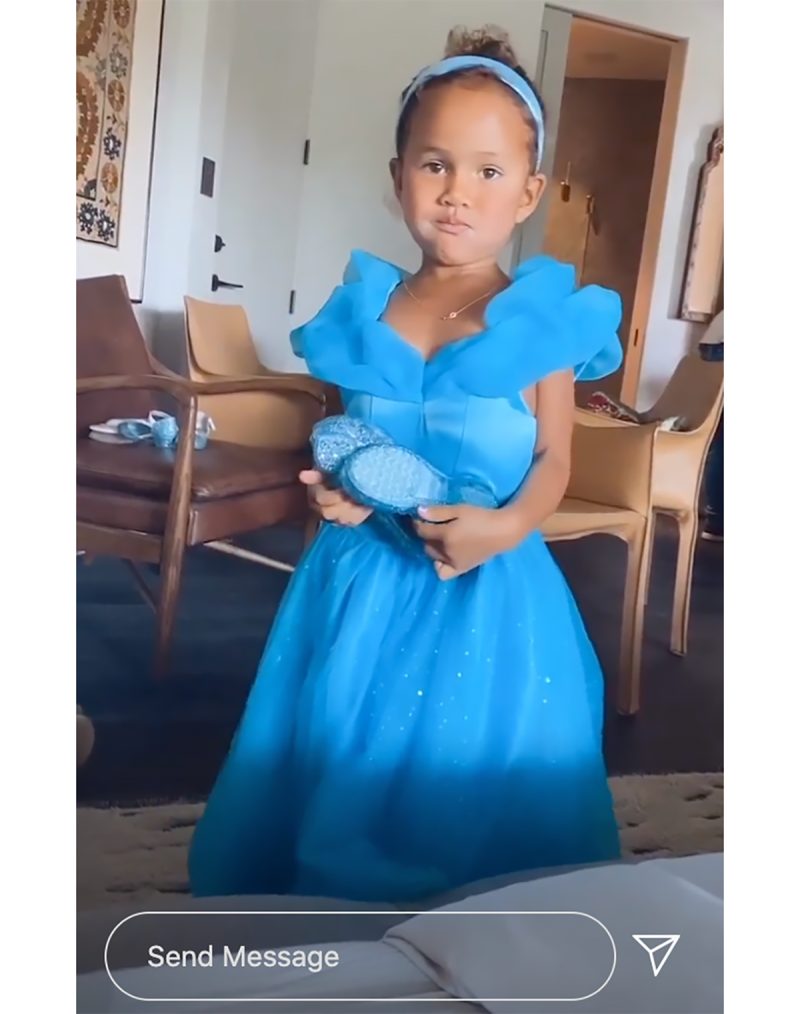 Cinderella! See Chrissy Teigen's Daughter Luna Wearing Princess Dresses