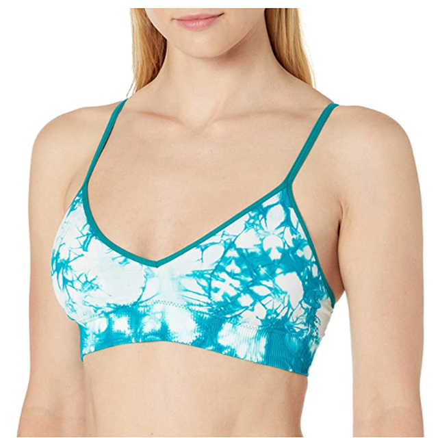 Mae Women's Seamless Tie Dye Bralette with Ribbed Band