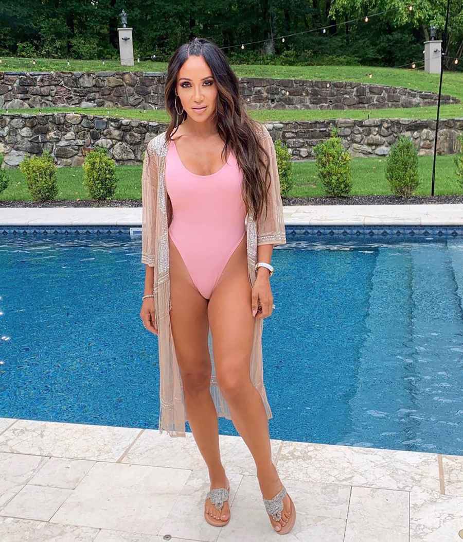 Melissa Gorga Expertly Dresses Up Her One-Piece Swimsuit