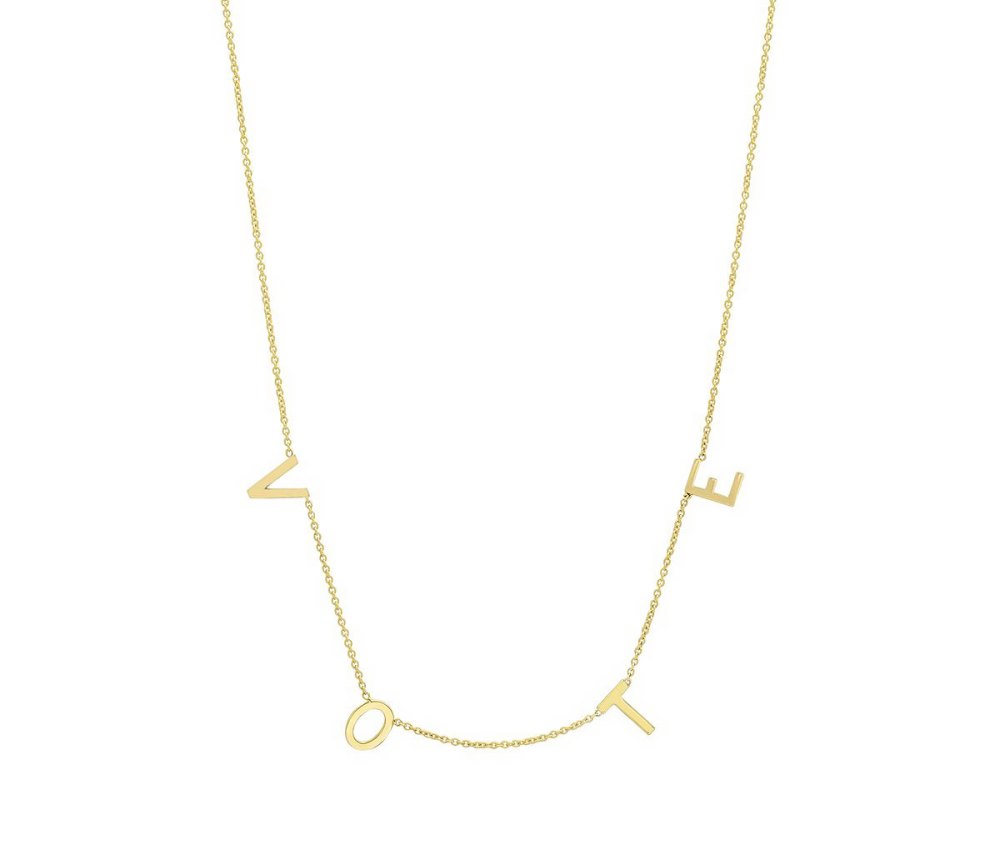 How to Get Michelle Obama’s Exact $430 ‘Vote’ Necklace