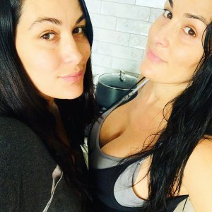 Nikki Bella and Brie Bella Share Selfie 2 Weeks Postpartum After Sons Births