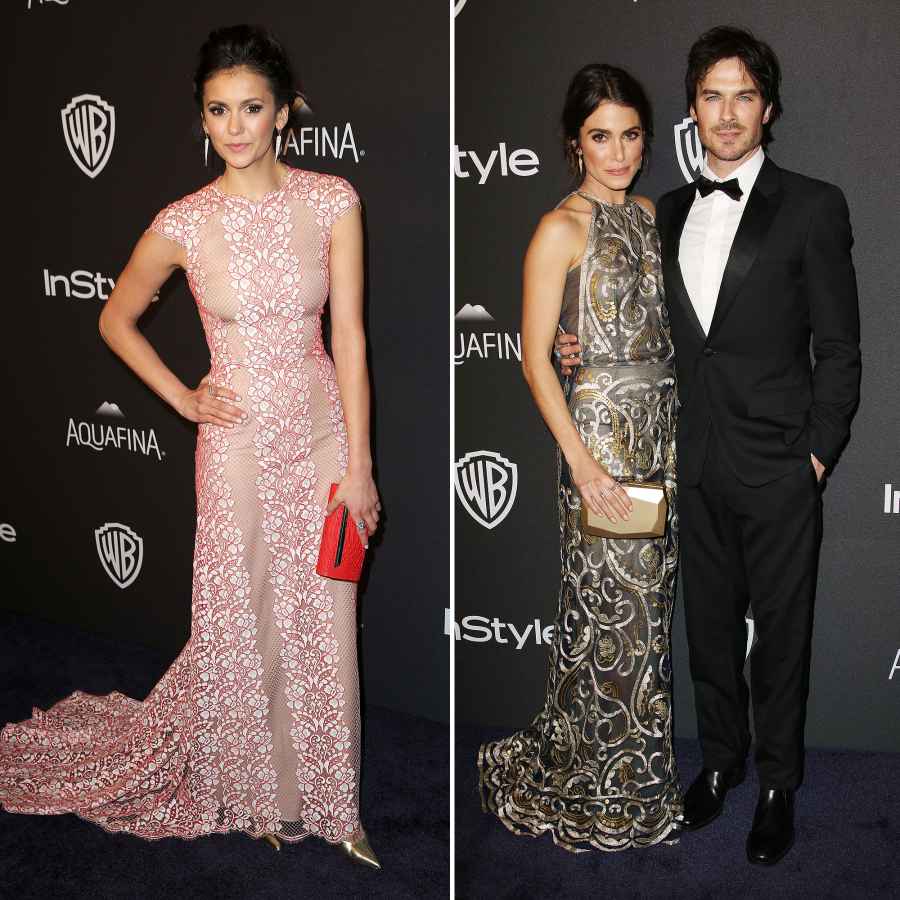 Nina Dobrev and Ian Somerhalder Golden Globes 2016