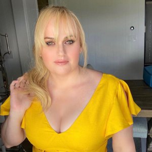 Rebel Wilson Models Her Angles in Bright Yellow Dresses