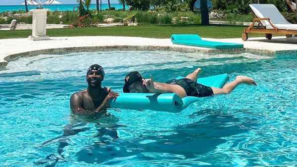 Rob Kardashian Shares Pool Pic With Tristan Thompson Family Vacation