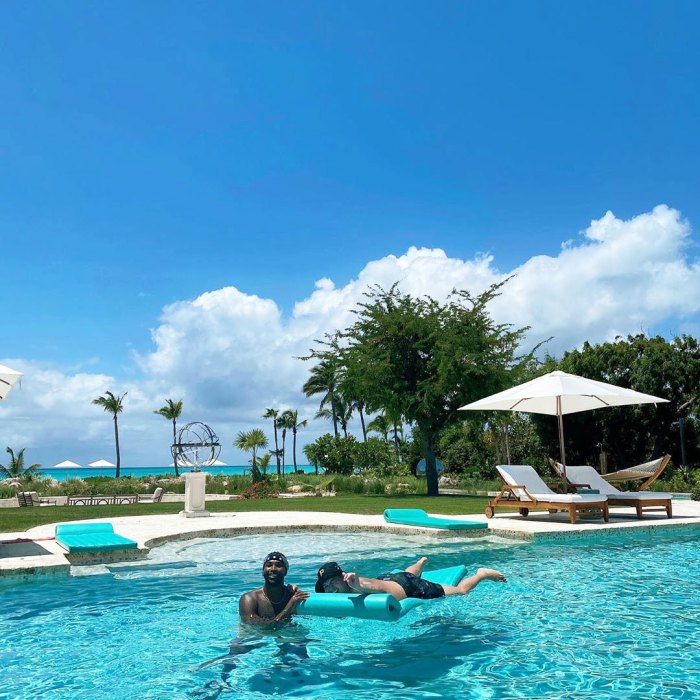 Rob Kardashian Shares Pool Pic With Tristan Thompson Family Vacation