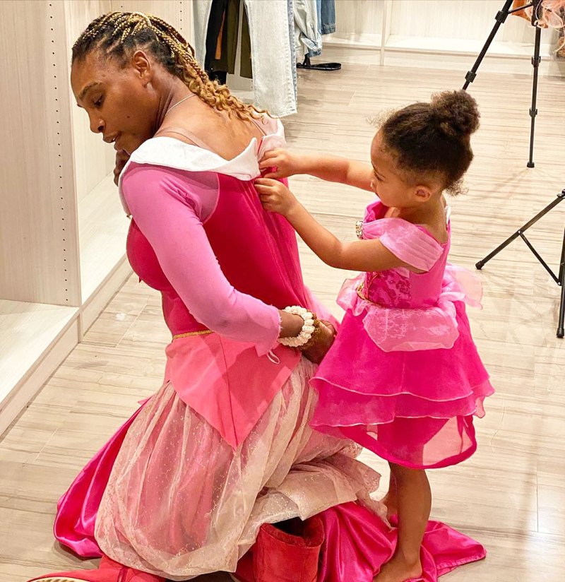 Serena Williams Twins With Daughter Olympia in Princess Dresses