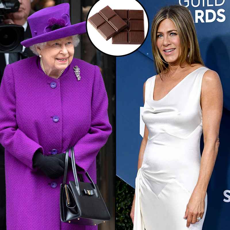 Stars Favorite Foods See What Queen Elizabeth Chocolate Jennifer Aniston