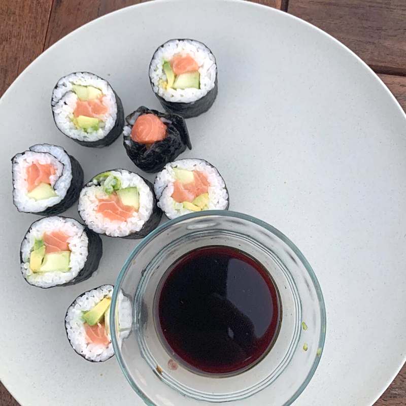 Stars Staying Busy in the Kitchen Amid the Pandemic Amy Schumer Sushi