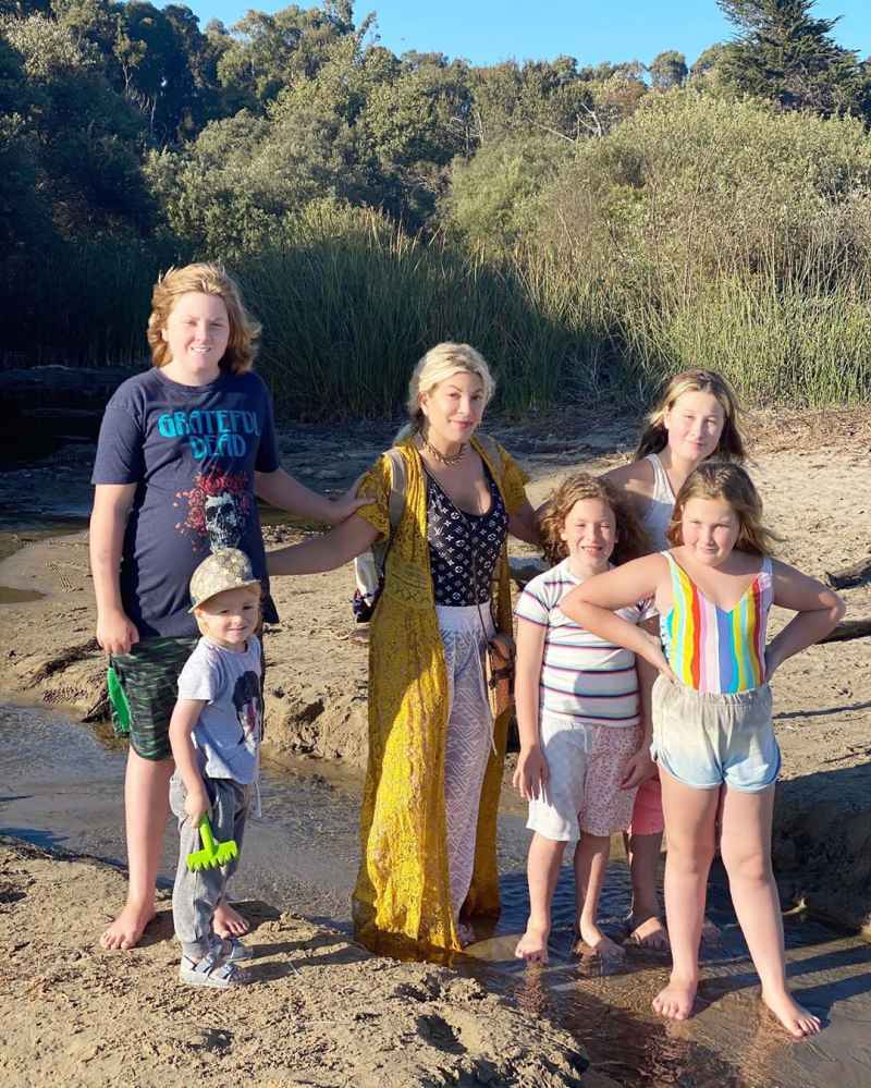 Tori Spelling Family Enjoys Beach Vacation Before School Starts