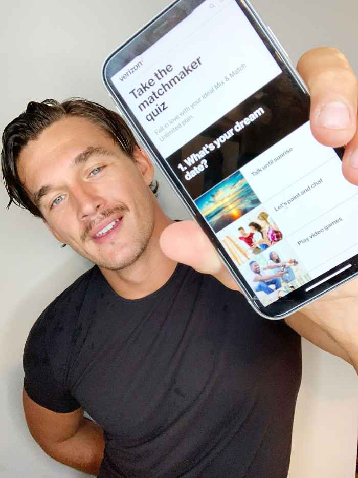 Tyler Cameron teams up with Verizon for a dating quiz