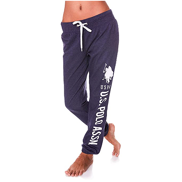 Polo Assn Essentials Womens French Terry Jogger Lounge Sleep Sweatpants Pajamas U.S