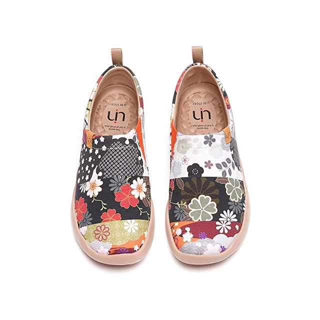 UIN Blossom Women's Fashion Floral Art Sneaker (Hana)