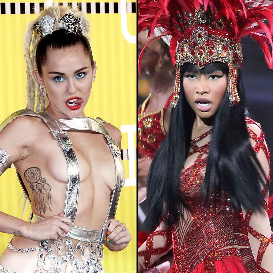 MTV VMA Wildest Moments Through Years Nicki Minaj Miley Cyrus