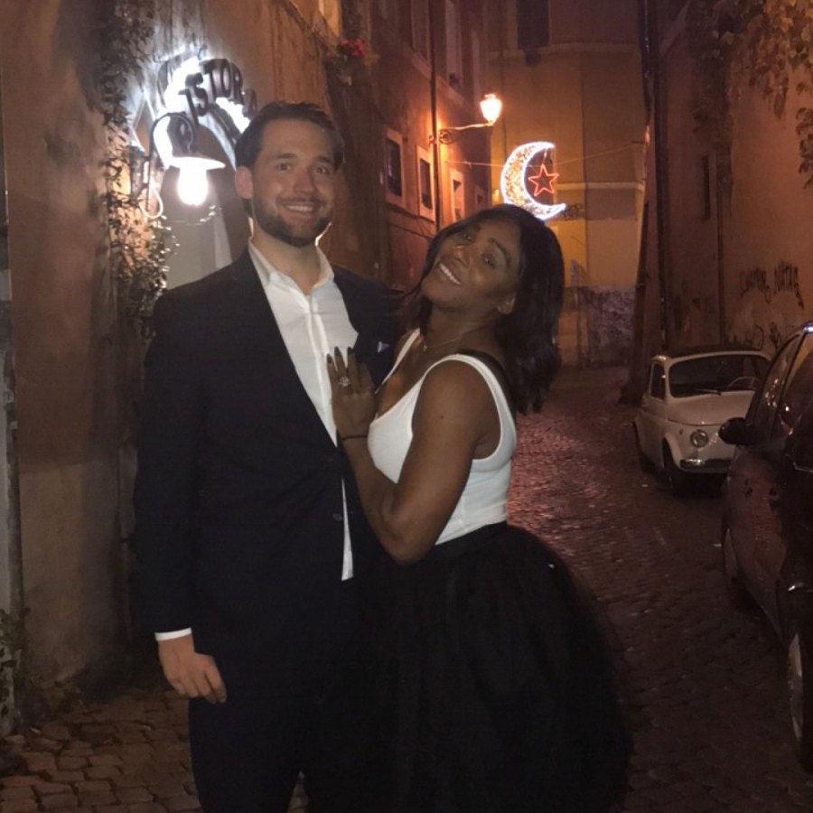 4 December 2016 Serena Williams and Alexis Ohanian
