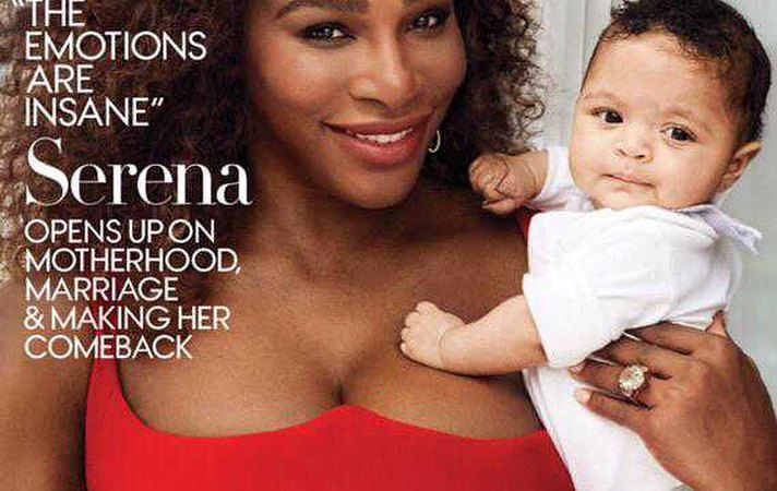8 January 2018 Serena and Olympia on the cover of Vogue