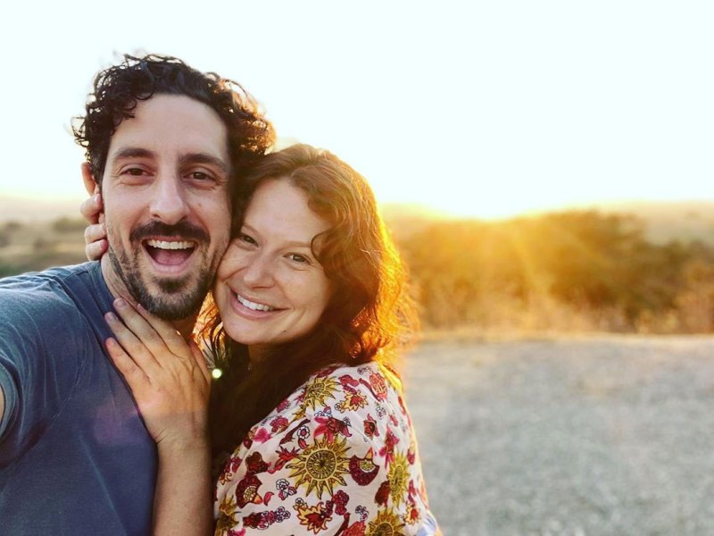 Adam Shapiro and Katie Lowes Cooking in the Kitchen