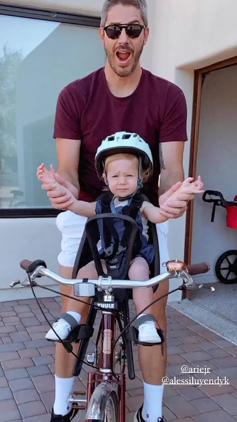 On the Move! See Arie Luyendyk Jr.’s Bike Ride With Daughter Alessi