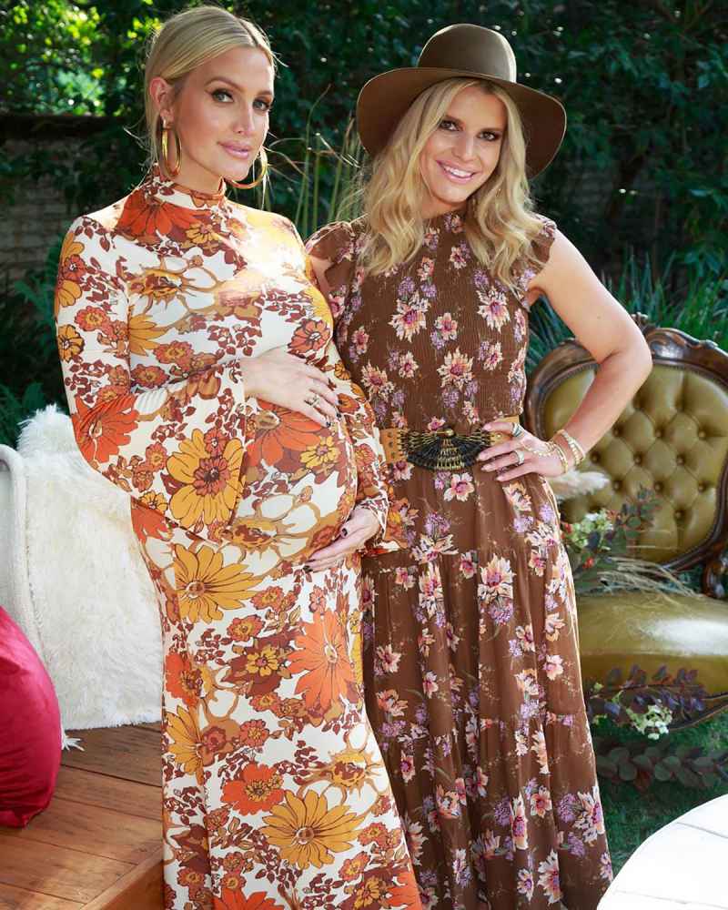Ashlee and Jessica Simpson Twin in Fall-Perfect Floral Frocks
